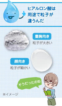 ヒアルロン酸施術で用いられる粒子