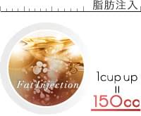 150㏄のバッグ挿入で1カップUPする脂肪注入豊胸