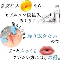 唇の脂肪注入は注入物が透けない
