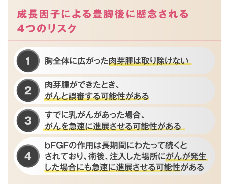 成長因子を使った再生豊胸の落とし穴 トラブル症例を画像と共に解説します