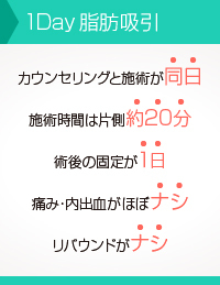 1Day脂肪吸引の説明
