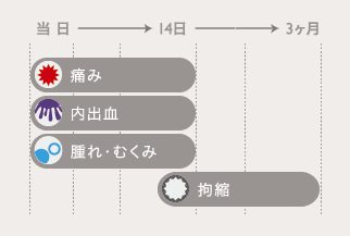 脂肪採取部位のダウンタイム症状