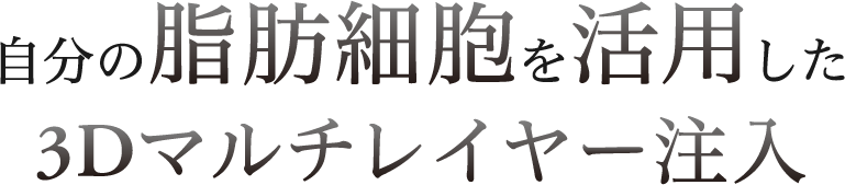 自分の脂肪細胞を活用した3Dマルチレイヤー注入