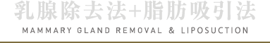 乳腺除去法+脂肪吸引法