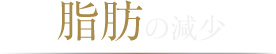 脂肪の減少
