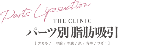 THE CLINIC パーツ別脂肪吸引 [太もも / 二の腕 / 太もも / 顔 / 背中 / ひざ下]