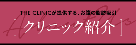  THE CLINICが提供する、お腹の脂肪吸引 [ クリニック紹介 ]
