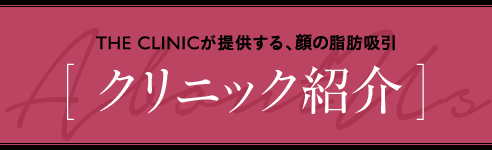 THE CLINICが提供する、顔の脂肪吸引 [ クリニック紹介 ]