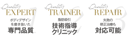ボディデザインを磨き抜いた 専門品質 | 脂肪吸引 技術指導クリニック | 失敗の修正治療も 対応可能