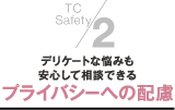 ２．デリケートな悩みも安心して相談できるプライバシーへの配慮