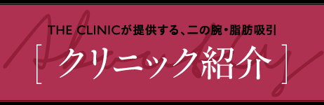 THE CLINICが提供する、二の腕・脂肪吸引 [ クリニック紹介 ]