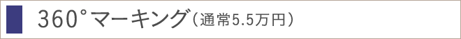 360°マーキング(通常5.5万円)