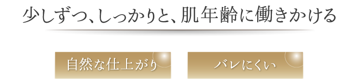 少しずつ、しっかりと、肌年齢に働きかける