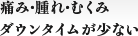 痛み・腫れ・むくみ・ダウンタイムが少ない