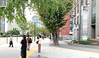 スターバックスを右手にみながら、直進してください。