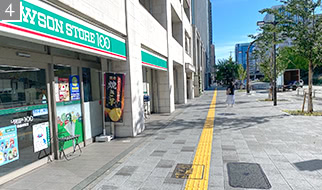 さらに左手に見えるローソンストア100も通過します。