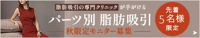 脂肪吸引の専門クリニックが手がけるパーツ別脂肪吸引モニター募集