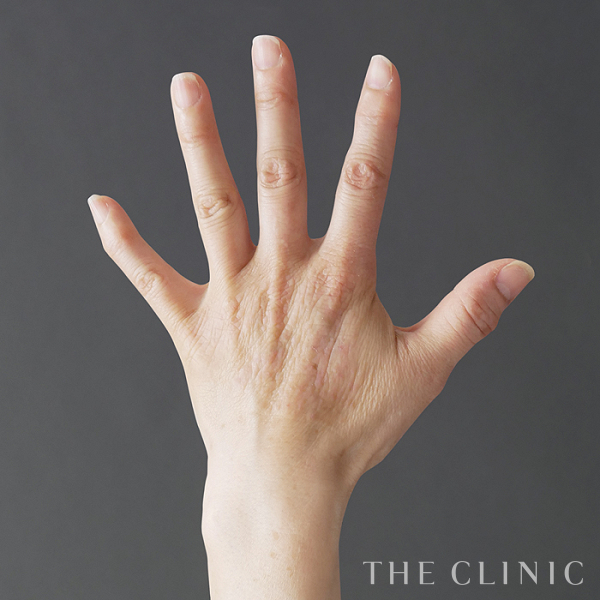 手のシワの手の甲への脂肪注入(ハンドリバイブ)（60歳女性）の術前写真