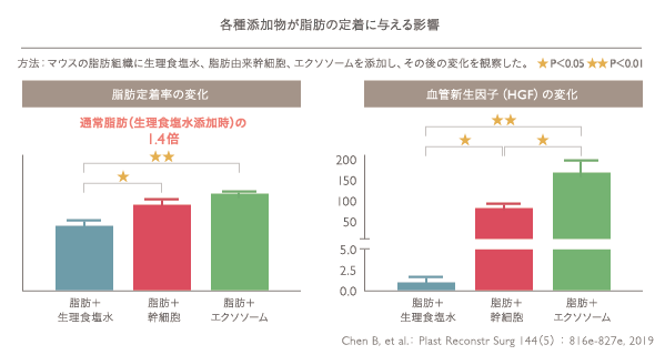 各種添加物が脂肪の定着に与える影響