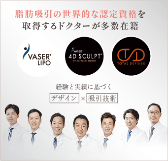 脂肪吸引の世界的な３つの認定資格を取得しているTHE CLINIC の医師たち