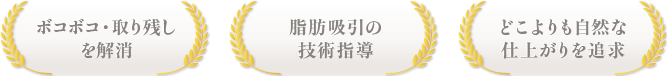 ボコボコ・取り残しを解消、脂肪吸引の技術指導、どこよりも自然な仕上がりを追求