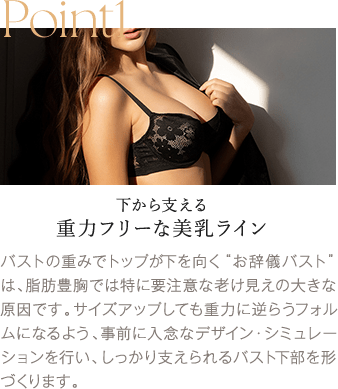 Point1 下から支える重力フリーな美乳ライン
