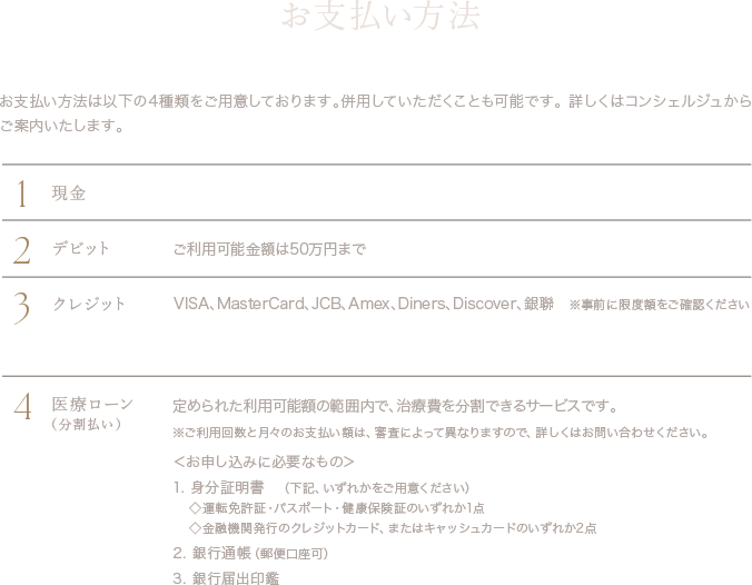 お支払い方法