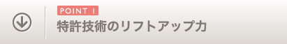 POINT1 特許技術のリフトアップ力
