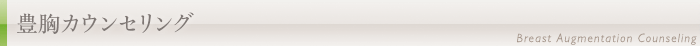豊胸カウンセリング