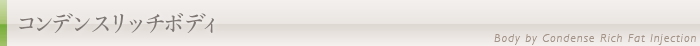 コンデンスリッチボディ(脂肪注入)について