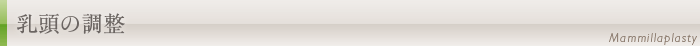 乳頭の調整