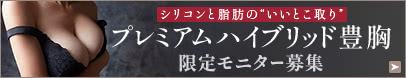 プレミアムハイブリッド豊胸モニター募集