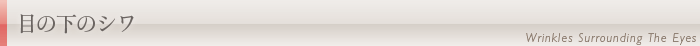 目の下のシワ
