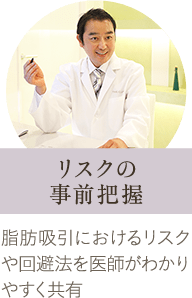 リスクの事前把握 | 脂肪吸引におけるリスクや回避法を医師がわかりやすく共有
